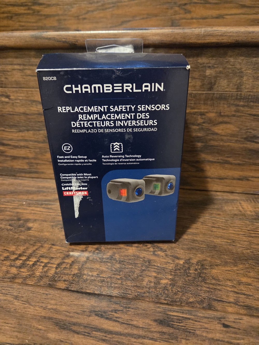 Chamberlain 820CB Replacement Opener Garage Door Safety Sensors, Black